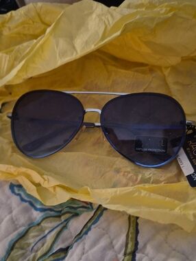 Rachael Roy Blue Aviator Womens Sexy Sunglasses New